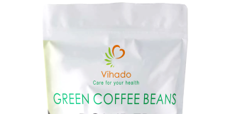 green coffee beans powder