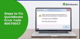 Fix QuickBooks Error Code 80070057 - Featured Image